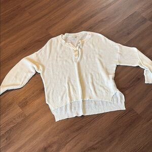 American Eagle Outfitters Cream Crew Neck Sweater